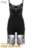 Lace Playsuits Sexy Backless Party Club Short Romper Womens Jumpsuits Sleeveless Body Mujer