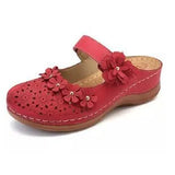 Burst Summer Cave Shoes Women Retro Comfortable Slope With Slippers Round Head Soft Leisure Flowers Women Cool