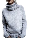 Fashion Turtleneck Long-sleeved Pullover Knitted