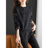 The Autumn Of 2025, The New Women's High-End Fashion Suit Is Age-Old And Fat Mm Hidden Meat Leisure Two