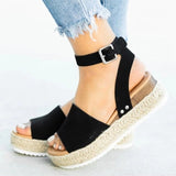 Yards Of Women's Sandals A Word Buckle Thick Bottom And High Heels Of Sandals Women Feel