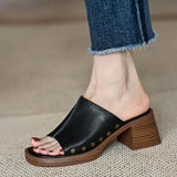 The Summer Of 2025, Thick And Thick And Anti-Slip Outside Wear Cool Drag French Rivet High And One-Word Drag Women