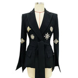 New Star Fashion Heavy Industry Nails Studded Belt Suit Jacket