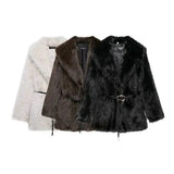 Women's Clothing Explosion Autumn And Winter Street Fashion Faux Fur Warm