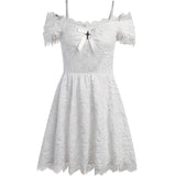 Autumn And Winter Women's Temperament Lace Splicing Sling Net Sexy Fashion