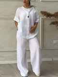 And Autumn 2025 New Women's Fashion Pure Cotton And Cotton Casual Set