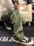 Men's Vintage Straight-Leg Cargo Pants- Outfit