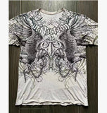 New T-Shirt Cross Wings Before And After Printing Round Neck Short-Sleeved Direct Selling
