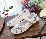 Zingj Shoes Sandals Net Gauze Shoes Ox Tendon Bottom Summer Style Ethnic Wind Embroidered Cloth Shoes Women's Shoes Female Student