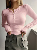 Autumn And Winter Wishebay Women's New Button Ribs Knitted