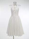 New High-End Women's Sexy Hanging Neck Broken Dress Dress Dress Dress Dress Dress