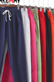 Cotton Linen Pants for Women Trousers Loose Casual Solid Color Women Harem Pants Capri Women's