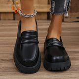 Wind Small Leather Shoes Women 2025 Spring And Summer Coarse Heel Leuff Shoes Pine Cake Thick Bottom Shallow Single Shoes Women
