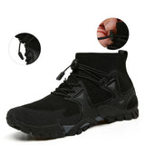 New Four-Season High-Size Outdoor Couples Outdoor Hiking Flying Shoes Hiking Shoes Hiking Shoes Men's T-Walking