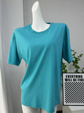 Cotton Collar Solid Color T-Shirt Girl 2025 Spring And Summer New Hot Cotton Short-Sleeved