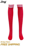 Glitter Over Knee Long Boot Fashion Women's Rhinestones Socks Sexy Thigh High Knee Socks Long Stockings