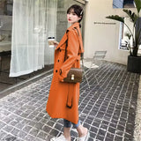 Zingj Trench Coat Female Spring And Autumn 2024 Spring New Medium And Long Korean British Style Small People Wear A