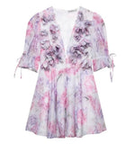 Women's Explosive Three-Dimensional Petals Decorated With Waist Princess