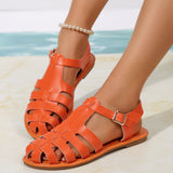 Bag Head Flat Sandals Women's New Octopus Fish Leisure Large-Size Beach Cool Drag