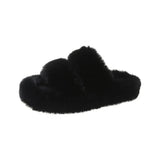Three Types Of Wool Slippers Women Wear 2025 New Autumn And Winter Cotton Drag Home Korean