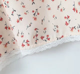 Women's New Printed Rope Cramps To Close The Waist Short-Sleeved Dress
