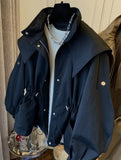 Korea's Dongdaemun Design Sense Of A Small Relaxed Leisure Drawstring Waist Workwear Windwear Coat Women's Spring And Autumn