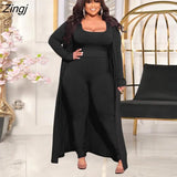 Piece Set Women Sets Long Sleeve Cardigans Coat+Crop Top+ Long Pants Sets Fall Clothes 2023 Outfits