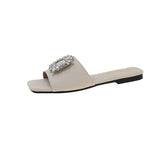 Version Of A Word Cool Slippers Women's 2025 Summer New Wear Fashion Flat Fairy Wind Summer Beach Cool