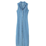 Women's Explosive Temperament Light Blue Sexy Cardigan Cowboy Button