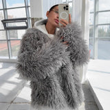 Winter Fashion Faux Fur Coat Women's Loose Soft Thicker