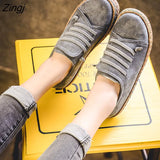 New Spring Women Flats Shoes Loafers Round Toe Wide Shallow Slip-on Casual Lady Flats Shoes Oxford Shoes For