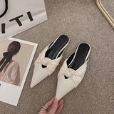 Toe Half Slippers for Women 2021 Summer New Fashion Outdoor Internet Hot Sandals Flat Pointed-Toe Mules