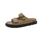 Thick Boken Slippers Women Wear 2025 Summer New French Leisure Soft Base Cool Drag Anti-Slip One-Word