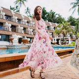 Zingj Beach Vacation Skirt Travel Summer Plus Size Long Sleeved Chiffon Dress Long Skirt Fairy