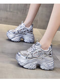 Thick Bottoms Raised Old Dad Shoes In The Autumn Of 2025 New Mesh Breathable Loose Cake Sports Casual
