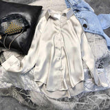Sensing Shirt Woman 2025 Spring And Autumn Fashion Stable Long Sleeves Long Sleeve Clip Loose Bottom Woman Thin