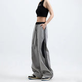 Zingj Bump Color Hip Hop Spring And Summer New Straight Tube Casual Pants Loose And Tie Sense Tie Belt Sweatpants