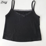 Colors Camisole Women Summer New Lace Patchwork Sweet Cozy Crop Top Female Ins French Popular Skinny Mujer Fashionable