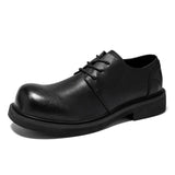 2025 New Youth Thick Bottom British Wind Father Shoes Round Head Thick Top Fashion Casual Fashion Shoes