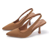 High-Heeled Sandals Baotou Behind The Empty Stumbling Stumbling New Shallow Tip Single-Shoe Fine Heel High