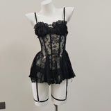 Pajamas Female Pure Desire Perspective 2025 New Summer Lace Pure Thin Small Breast Sling Cute Aja