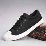 Walk 2025 Autumn Low-Top Tie Flat Four Seasons Solid Men's Canvas Shoes Casual Shoes Men's Shoes Men's