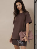 Cotton Collar Solid Color T-Shirt Girl 2025 Spring And Summer New Hot Cotton Short-Sleeved