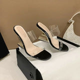 New High-Hed Cool Slippers Women Fashion Sexy Toe Transparent With Alien And Personalized Lady