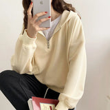Style Waffle Hooded Sweater 2023 Early Spring New Style Loose Design Niche Jacket Women's Spring And