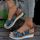Summer New Women's Shoes Eaby Comfortable Thick-Soled Sandals 40-43 Light-Bottomed Buckle With Fish Mouth Sandals