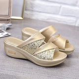 Slopes And Cold Slippers Women's Summer New Squint Fish Mouth Thick Bottom Wearing