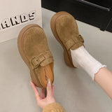Retro Birken Shoes Baotou Half Slippers Women Wear 2025 New Thick-Soled Gentle Muller