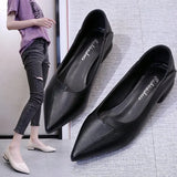 New Fashion Low-Heeled Sharp Women's Single