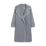 And Winter 2025 European Women's Double-Sided Hairs Long-Sleeved Knitted Long Coat Loose Wind